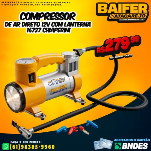 Compressor de Ar Direto 12V Automotivo 16727 Chiaperini
