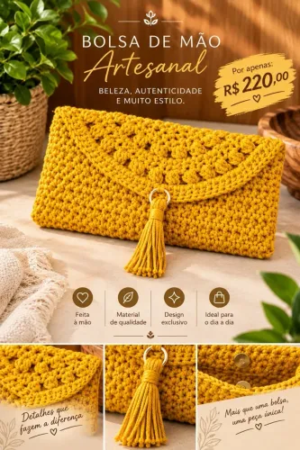 Bolsa Clutch Goa feminina