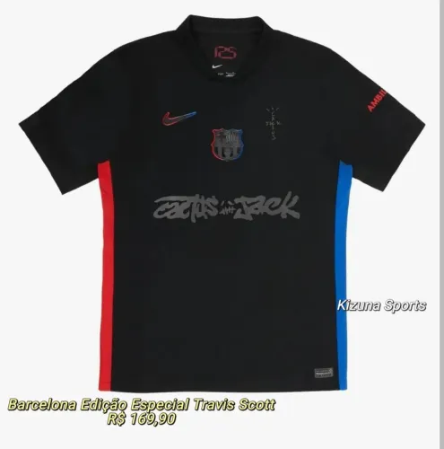 Camisa Barcelona - Versão Travis Scott