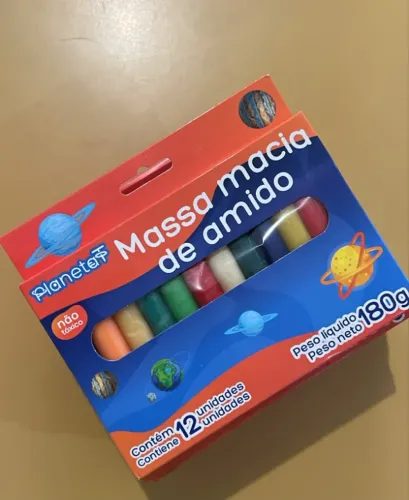 Massa de Modelar de Amido 12 Cores - Planeta