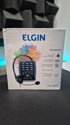 Telefone telemarketing headset mãos livres Elgin HST-6000 Produto Novo