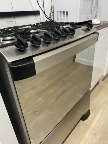 Fogão Mueller 5 bocas Decorato Gourmet Inox com Timer e Tripla Chama