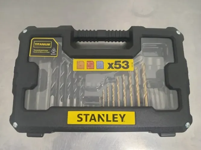 Kit completo de brocas Stanley Titanium x53, ideal para diversos materiais