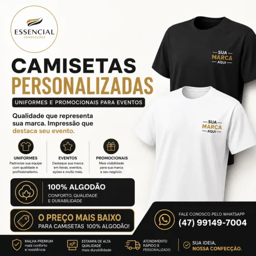 Uniformes e camisetas promocionais para sua empresa ou evento