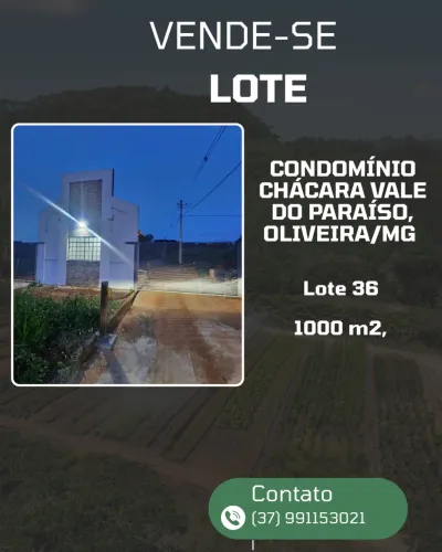 Lote Chácara Vale do Paraíso- Oliveira/MG