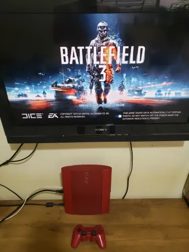 PS3 SUPER SLIM VERMELHO SSD 500GB