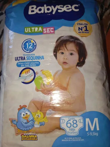 Fralda bafralda baby sec m com 68 unidades 
