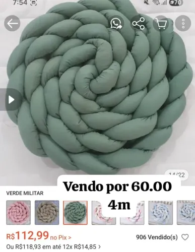 Trança para berço 