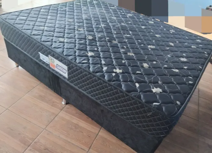 Cama box casal tamanho quem com colchão de espuma