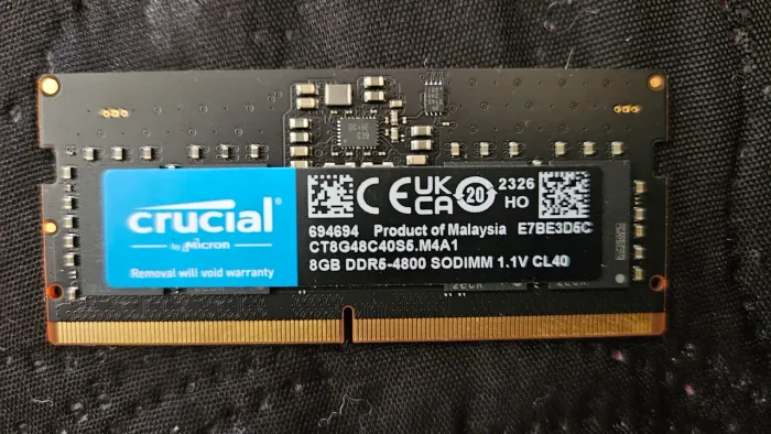 Memória RAM 8GB DDR5 4800 notebook R$400,00