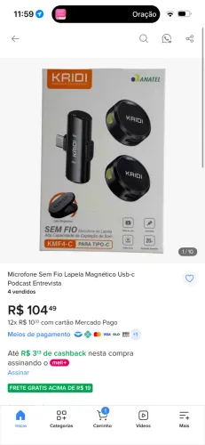 Microfone sem fio Lapela