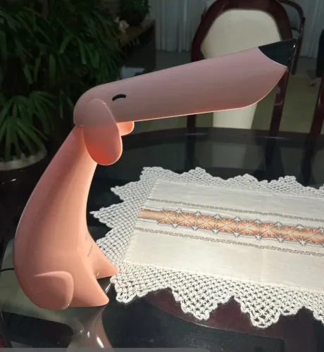 Luminária DoRéMi de Cachorro Rosa
