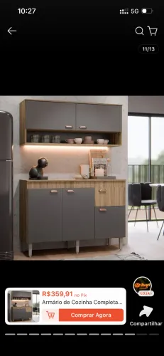 Armário de cozinha em ótimo estado