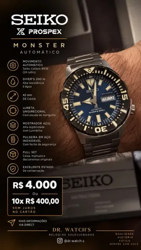 Seiko prospex monster diver 200m full set