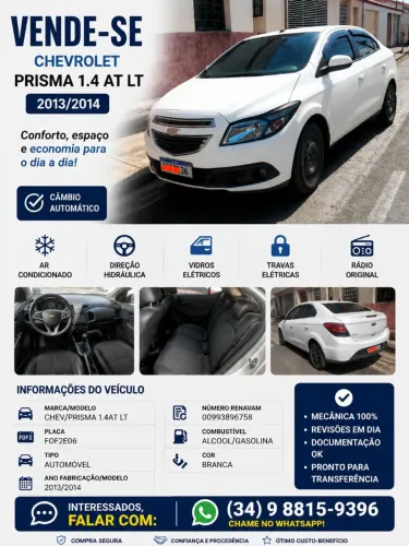 Chevrolet Prisma Sed. LT 1.4 8V Flexpower 4P Aut. 2014