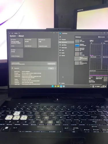 Notebook ASUS TUF Dash F15 (i7 + RTX 3050 Ti + 16GB DDR5 + 144Hz IPS)