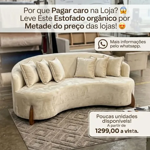 Sofá orgânico direto da fábrica.