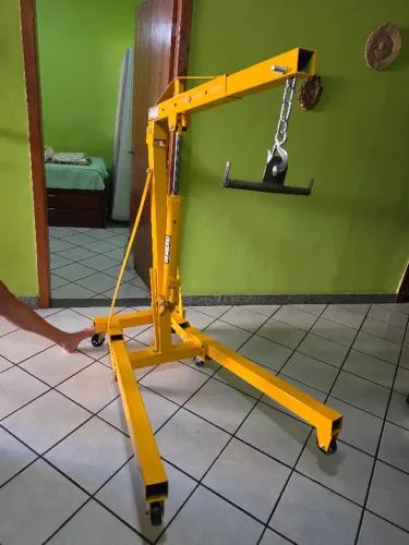 Guincho Hidráulico Tipo Girafa 1 Ton Dobrável C/ Prolongador