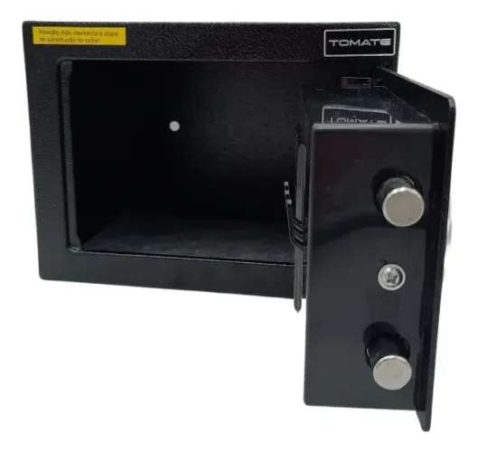 cofre digital eletrônico com senha ou chave para parede 23x17x17 cm mtc-c170