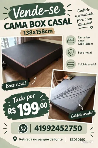 Cama box Casal Base Nova