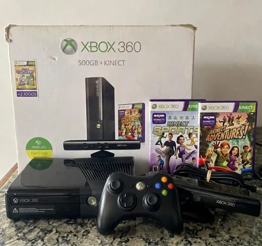 Xbox 360 Super Slim na Caixa Todo Original Completo Bloqueado