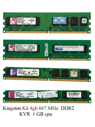 Memória Ram Kingston Kit 4g 667 MHz DDR2 KVR 1 GB cpu