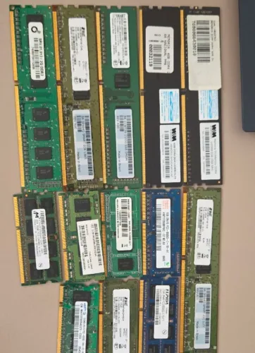 Lote de memória ram - desktop e notebook 