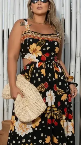 Vestido Farm longo XGG - Plus size