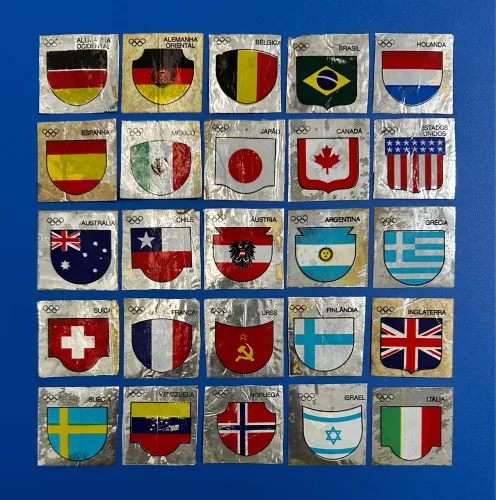 Tazos e Figurinhas Brasões Olímpicos Elma Chips Original 1984