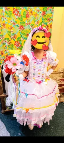 Vestido junino tema noiva! Semi novo!