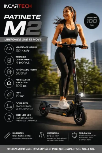 Patinete elétrico. Esse é dos bons 500w de potência.