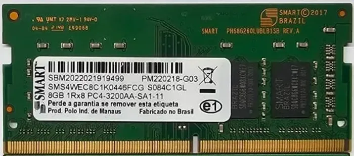 Memória RAM Notebook Smart 8GB DDR4 3200MHz (Original)