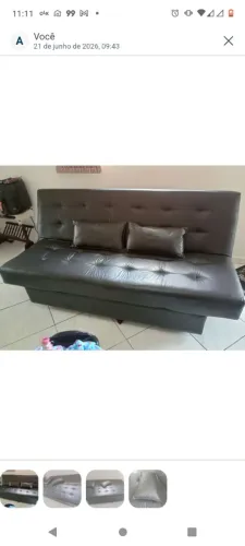 Sofá cama 3 lugares reclinável 