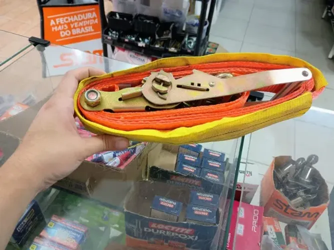 Cinta de Amarração Carga C/Catraca 5 tonelada