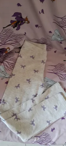 Calça legging infantil cinza unicórnio HeM tam8