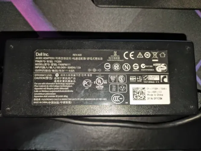 Fonte Dell Original 90W 19.5V 4.62A (Plug 7.4mm) FA90PM111 (Serve Inspiron / Vostro / Lati