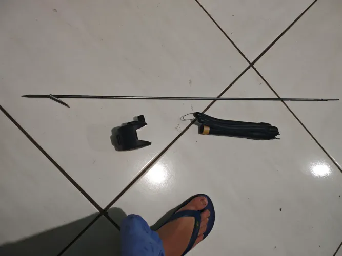 Seta para rabanete de 70 cm+cabeça com elástico do arbalete harpia