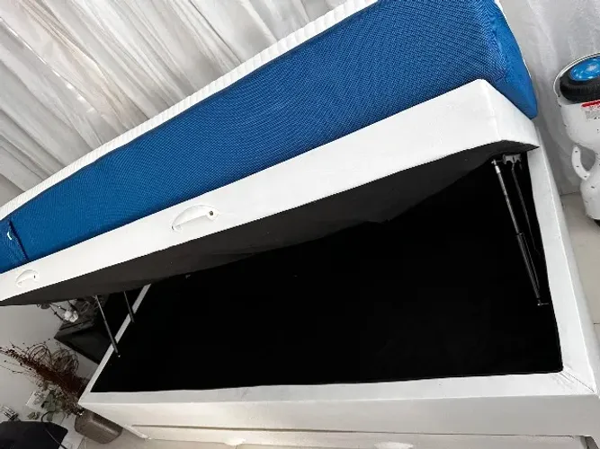 Colchão LUUNA + cama box baú com auxiliar 