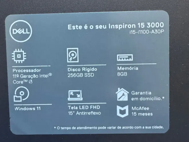 VENDO NOTEBOOK DELL ESTADO DE NOVO!!!