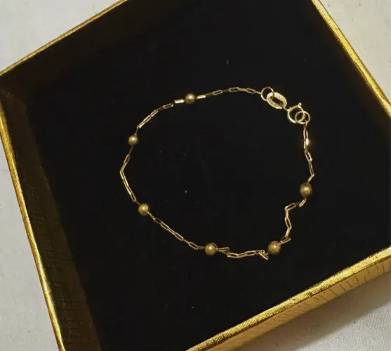 Pulseira infantil de ouro 18k 750