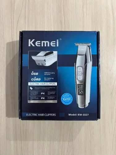 Máquina de Acabamento Profissional Kemei KM-5027 Nova | LCD + 270min de Bateria