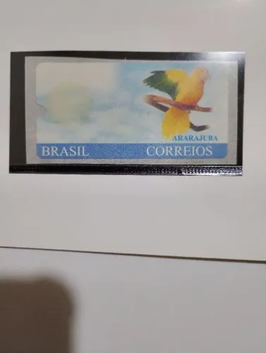 Selo correios ano 2000 SE 17A1 Ararajuba sem facial etiqueta E 11399
