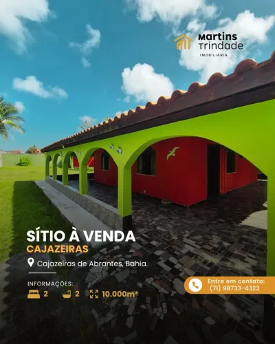 SITIO RESIDENCIAL em CAMAÇARI - BA, CAJAZEIRAS DE ABRANTES (ABRANTES)