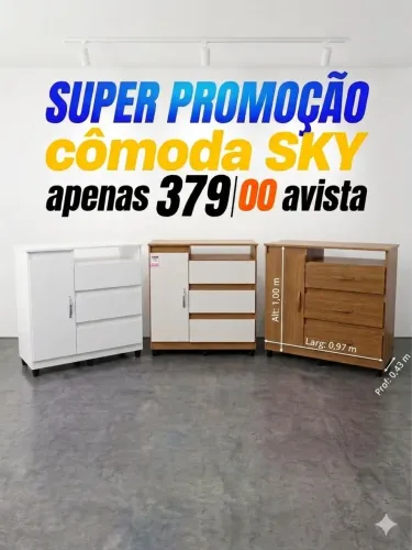 CÔMODA SKY PROMOÇÃO 