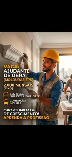 Precisa -se de Ajudante de obra