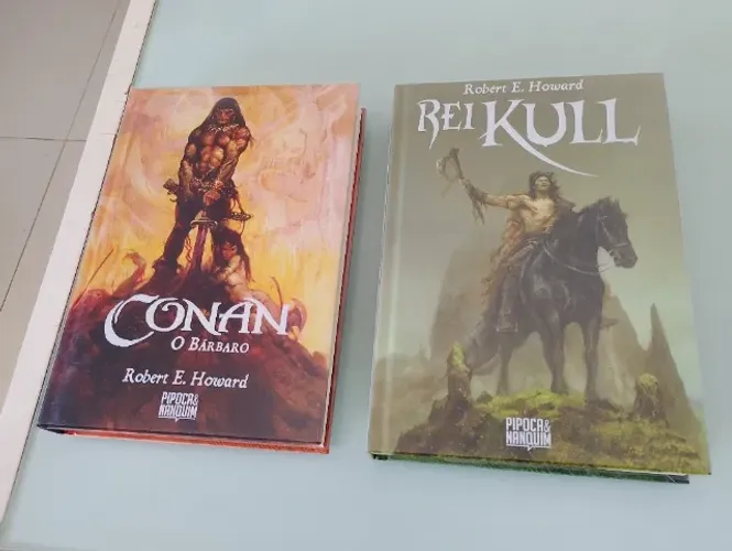 Livros Conan o Bárbaro II e Rei Kull Capa Dura Pipoca e Nanquim