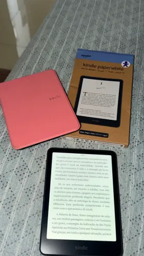 Kindle Paperwhite 12ª Geração (Tela 7") - Impecável na Caixa + Capa