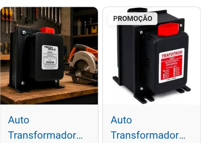 Transformador de energia 5.000 VA para ar condicionado ou uso geral 127v para 220v