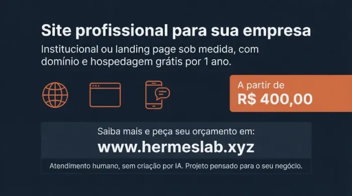 Crio seu site profissional, tenha visibilidade e mostre seu serviço