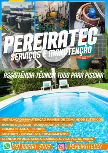Bomba de calor, Aquecedor para piscina, Comandos elétricos, Hidráulica, manutenção